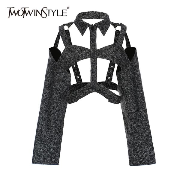 hollow out shirt for women lapel long sleeve casual solid short blouse female fashion clothing spring 210423, White
hollow out shirt for women lapel long sleeve casual solid short blouse female fashion clothing spring 210423, White