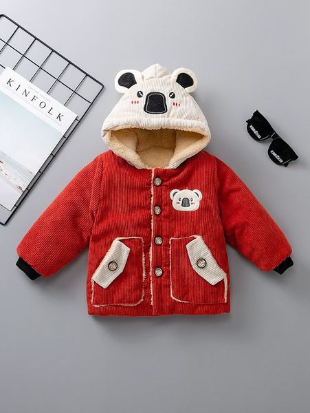 toddler boys cartoon embroidery 3d ear design hooded teddy lined corduroy coat she, Blue;gray
toddler boys cartoon embroidery 3d ear design hooded teddy lined corduroy coat she, Blue;gray