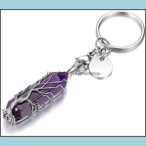 keychains fashion accessories tree of life wire wrapped crystals keyring healing stones hexagonal crystal gemstone points pendant keychainke, Silver
keychains fashion accessories tree of life wire wrapped crystals keyring healing stones hexagonal crystal gemstone points pendant keychainke, Silver