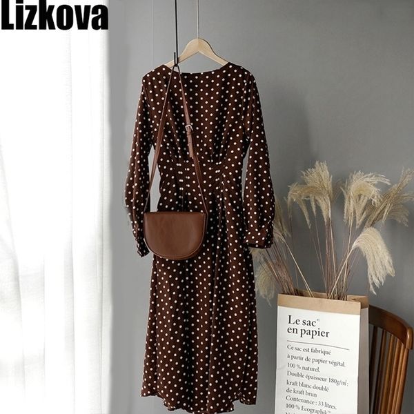 chiffon dres dot full sleeve dress spring elegant elastic waist oneck lantern sleeve ladies dress y200326, Black;gray
chiffon dres dot full sleeve dress spring elegant elastic waist oneck lantern sleeve ladies dress y200326, Black;gray