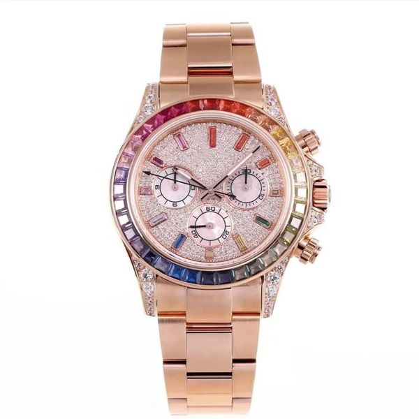fashion classic men 116595 40mm rainbow full diamond 18k rose gold automatic mechanical fashion waterproof men's watch2489, Slivery;brown
fashion classic men 116595 40mm rainbow full diamond 18k rose gold automatic mechanical fashion waterproof men's watch2489, Slivery;brown