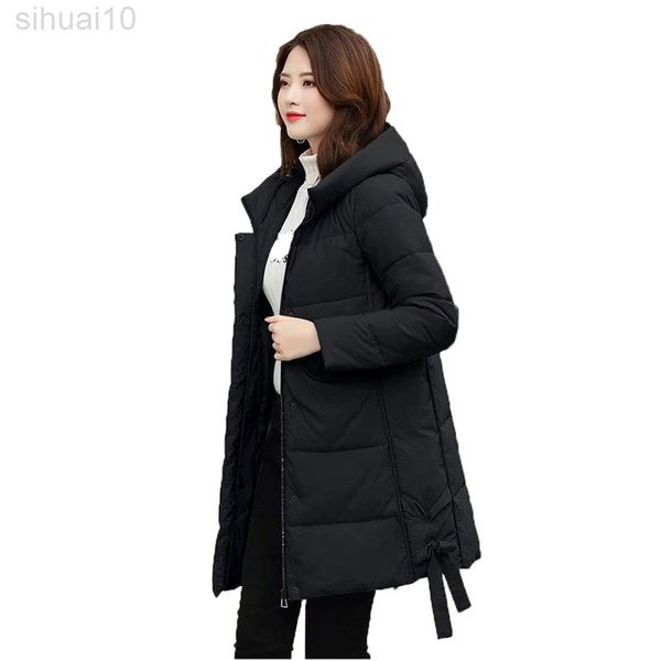 winter parkas jacket women new black hooded slim down cotton coat fashion casual thick warm long cotton coat female l220730
winter parkas jacket women new black hooded slim down cotton coat fashion casual thick warm long cotton coat female l220730
