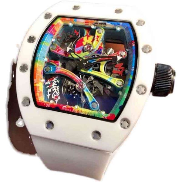 watches wristwatch luxury richa milles designer ceramic graffiti men's automatic mechanical watch hollowed out luminous fashion tape, Slivery;golden
watches wristwatch luxury richa milles designer ceramic graffiti men's automatic mechanical watch hollowed out luminous fashion tape, Slivery;golden
