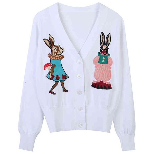 women's sweaters spring french women's coat 2022 cartoon rabbit v-neck sweet aging college style body repair knitted cardigan uozd, White;black
women's sweaters spring french women's coat 2022 cartoon rabbit v-neck sweet aging college style body repair knitted cardigan uozd, White;black