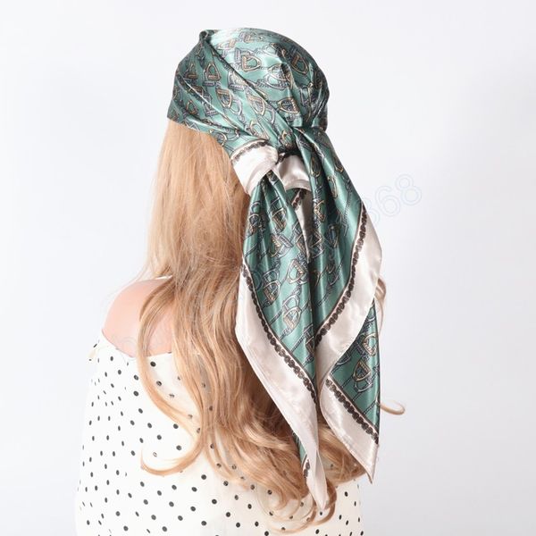 silk head/hair scarves women luxury green handkerchief fashion summer headscarf 90x90 hijab foulard bandana, Red;brown 
silk head/hair scarves women luxury green handkerchief fashion summer headscarf 90x90 hijab foulard bandana, Red;brown