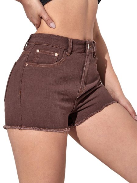 raw hem slant pocket denim shorts x43a#, White;black
raw hem slant pocket denim shorts x43a#, White;black