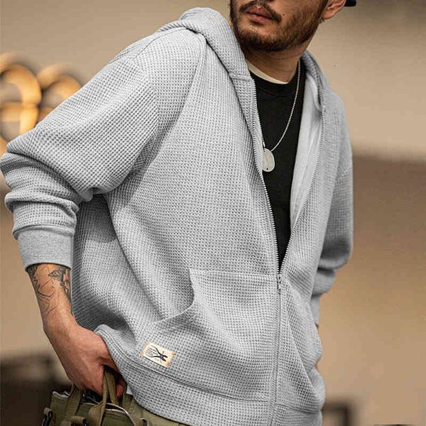 men's hoodies & sweatshirts madden work clothes gray waffle hooded sweater lazy knitted cardigan sportswear men's autumn and winte, Black
men's hoodies & sweatshirts madden work clothes gray waffle hooded sweater lazy knitted cardigan sportswear men's autumn and winte, Black
