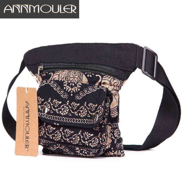 annmouler vintage women waist belt bag adjustable fanny pack bohemian style multi-pocket phone pouch for gifts 220531
annmouler vintage women waist belt bag adjustable fanny pack bohemian style multi-pocket phone pouch for gifts 220531