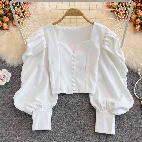 women's blouses shirts 2022 autumn style square neck white shirt versatile bubble sleeve foreign short slim 9hpx
women's blouses shirts 2022 autumn style square neck white shirt versatile bubble sleeve foreign short slim 9hpx