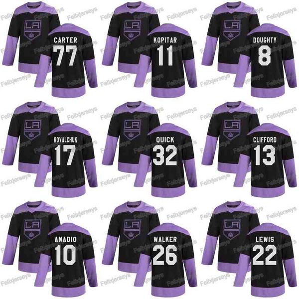 32 jonathan quick 2020 hockey fights cancer los angeles drew doughty trevor lewis clifford michael amadio nikolai prokhorkin jersey, Black
32 jonathan quick 2020 hockey fights cancer los angeles drew doughty trevor lewis clifford michael amadio nikolai prokhorkin jersey, Black