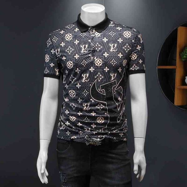 menswear 2022 cotton polo short sleeve t-shirt fashion print summer shirt men, White;black
menswear 2022 cotton polo short sleeve t-shirt fashion print summer shirt men, White;black