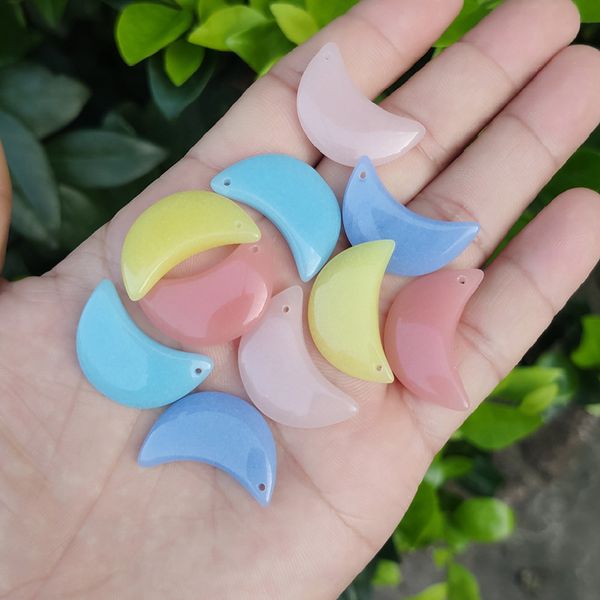 moon shape luminous stone charms fluorescent chakra healing pendant glow in dark for necklace jewelry accessories, Bronze;silver
moon shape luminous stone charms fluorescent chakra healing pendant glow in dark for necklace jewelry accessories, Bronze;silver