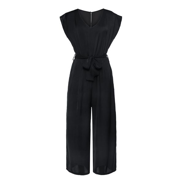 summer women black plain jumpsuit with belt femme elegant sleeveless v neck pleated bodysuit office lady zipper jumpsuits, Black;white
summer women black plain jumpsuit with belt femme elegant sleeveless v neck pleated bodysuit office lady zipper jumpsuits, Black;white