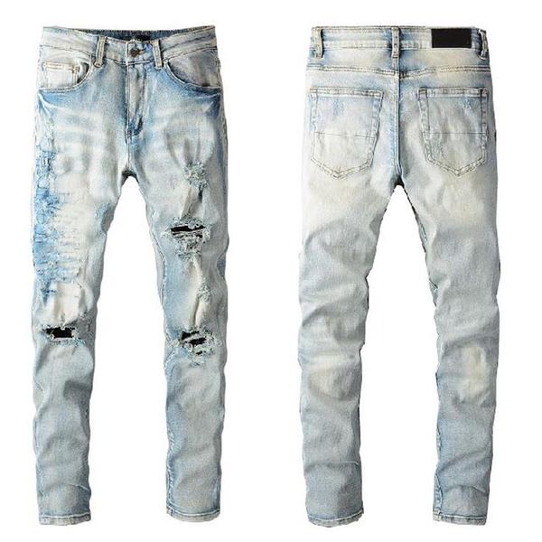 2021 latest listing skinny jeans for mens ripped big holes rabbit motorcycle biker denim pants embroidery letter men fashion desig265s, Blue
2021 latest listing skinny jeans for mens ripped big holes rabbit motorcycle biker denim pants embroidery letter men fashion desig265s, Blue