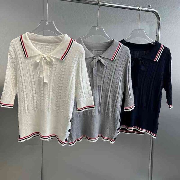 75% off factory direct online 22 summer bow tie lapel polo knitted short sleeve t-shirt academic fashion knitted color stripe short sleeve, White
75% off factory direct online 22 summer bow tie lapel polo knitted short sleeve t-shirt academic fashion knitted color stripe short sleeve, White