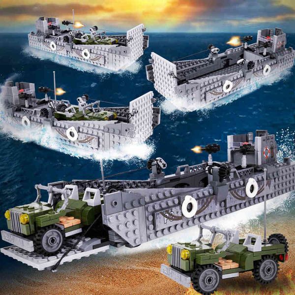 military 413pcs lcm3 landing ship trailer building blocks us truck city army ww2 boat bricks soldiers toys gifts for kids boys aa220317
military 413pcs lcm3 landing ship trailer building blocks us truck city army ww2 boat bricks soldiers toys gifts for kids boys aa220317