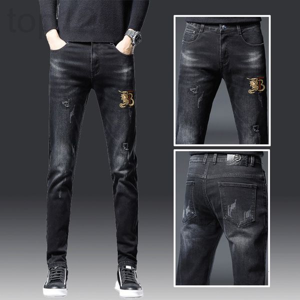 men's jeans designer hong kong autumn and winter embroidered jeans men's slim fit little feet fashion brand high end black dark fl, Blue
men's jeans designer hong kong autumn and winter embroidered jeans men's slim fit little feet fashion brand high end black dark fl, Blue