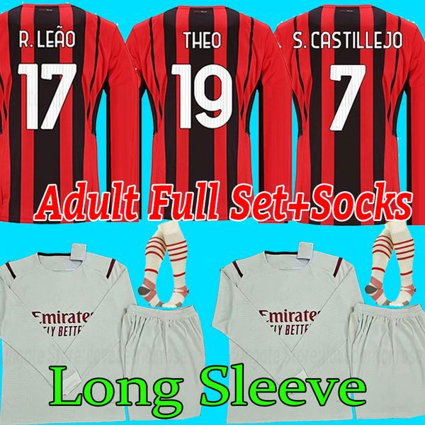 long sleeve 2021 2022 ac soccer milan jerseys ibrahimovic donnarumma tonali theo mandzukic kessie men kits football home away shirts 21 22 f, Black;yellow
long sleeve 2021 2022 ac soccer milan jerseys ibrahimovic donnarumma tonali theo mandzukic kessie men kits football home away shirts 21 22 f, Black;yellow