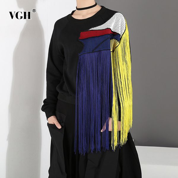 casual patchwork tassel sweatshirt for women o neck long sleeve print hit color streetwear sweatshirts female fashion 210507, Black
casual patchwork tassel sweatshirt for women o neck long sleeve print hit color streetwear sweatshirts female fashion 210507, Black