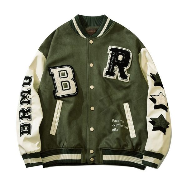 embroidery letters fleece v-neck green baseball jackets men grunge brown winter clothes vintage men's coat streetwear, Black;brown
embroidery letters fleece v-neck green baseball jackets men grunge brown winter clothes vintage men's coat streetwear, Black;brown