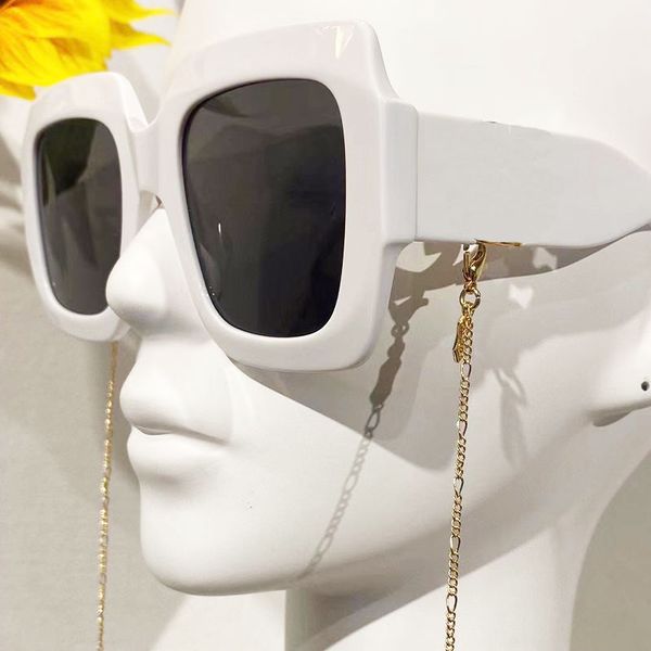 fashion womens designer sunglasses mens 1022 retro square gold chain strap glasses oversized avant-garde unique style uv400 glasses with ori, White;black
fashion womens designer sunglasses mens 1022 retro square gold chain strap glasses oversized avant-garde unique style uv400 glasses with ori, White;black