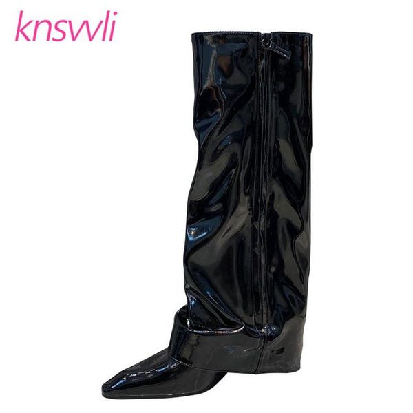 boots 2021 designer pleated knight knee high women pointed toe wide shaft battle woman wedge heel runway shoes201j, Black
boots 2021 designer pleated knight knee high women pointed toe wide shaft battle woman wedge heel runway shoes201j, Black
