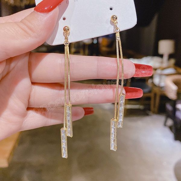 temperament fashionable long diamond square pendant fringe earrings for women korean fashion dangle earring party daily jewelry gifts, Silver
temperament fashionable long diamond square pendant fringe earrings for women korean fashion dangle earring party daily jewelry gifts, Silver