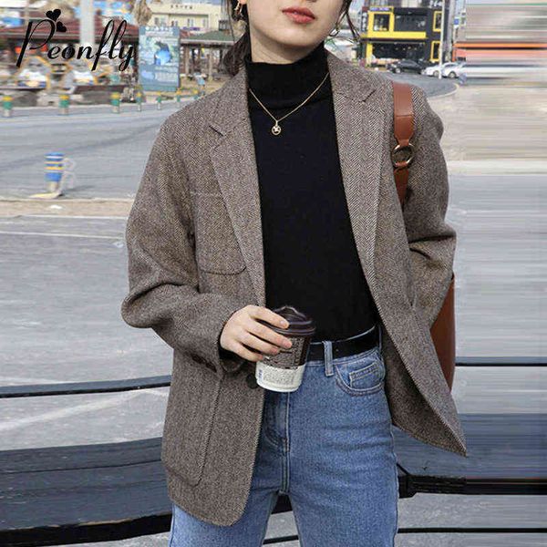 peonfly fashion 2020 spring women blazer korean long sleeves notched single breasted pocket loose female coat office lady j220813, White;black
peonfly fashion 2020 spring women blazer korean long sleeves notched single breasted pocket loose female coat office lady j220813, White;black