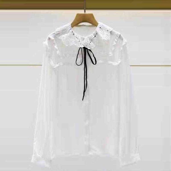 women's blouses & shirts fadan family autumn and winter lace flounce collar contrast up long sleeve shirt female, White
women's blouses & shirts fadan family autumn and winter lace flounce collar contrast up long sleeve shirt female, White