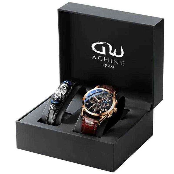 wristwatches 2022 men's watches waterproof luminous leather quartz wristwatch brand luxury clock casual sport relogio masculino 220418, Slivery;brown
wristwatches 2022 men's watches waterproof luminous leather quartz wristwatch brand luxury clock casual sport relogio masculino 220418, Slivery;brown