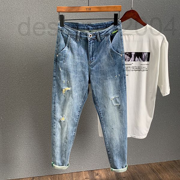 men's jeans designer 2020 summer new youth korean version trend versatile diagonal pocket fashion hole simple small leg denim pants 9hq, Blue
men's jeans designer 2020 summer new youth korean version trend versatile diagonal pocket fashion hole simple small leg denim pants 9hq, Blue