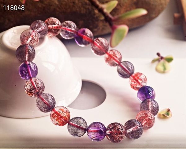natural colorful super seven 7 red purple rutilated quartz bracelet 9.2mm clear round beads men women aaaaaa, Silver
natural colorful super seven 7 red purple rutilated quartz bracelet 9.2mm clear round beads men women aaaaaa, Silver