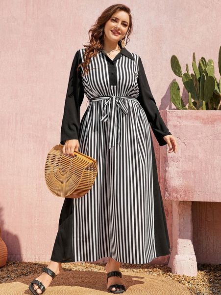 plus vertical stripe belted shirt dress j1we#, Black
plus vertical stripe belted shirt dress j1we#, Black