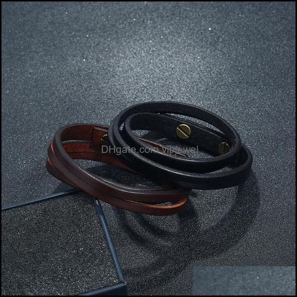 charm bracelets jewelry simple handmade mtilayer black brown leather punk bangles for men party club decor dhi5s, Golden;silver
charm bracelets jewelry simple handmade mtilayer black brown leather punk bangles for men party club decor dhi5s, Golden;silver