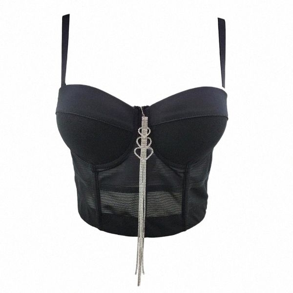 women's tanks & camis mesh rhinestone spaghetti strap women cropped night club party corset crop push up bustier built in bra e54r#, White
women's tanks & camis mesh rhinestone spaghetti strap women cropped night club party corset crop push up bustier built in bra e54r#, White