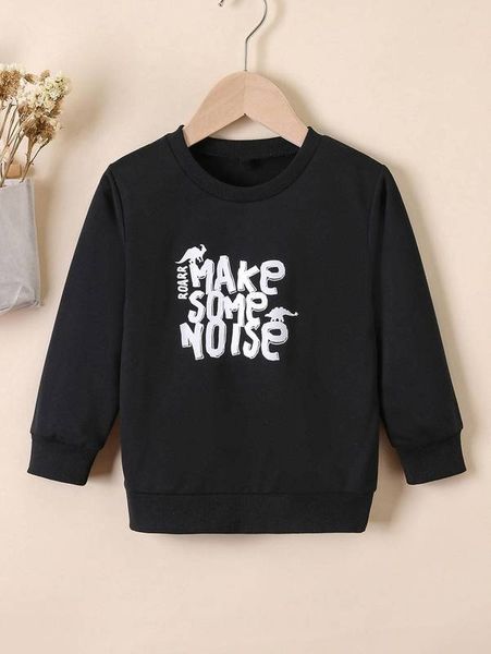 toddler boys slogan & dinosaur print pullover she, Black
toddler boys slogan & dinosaur print pullover she, Black