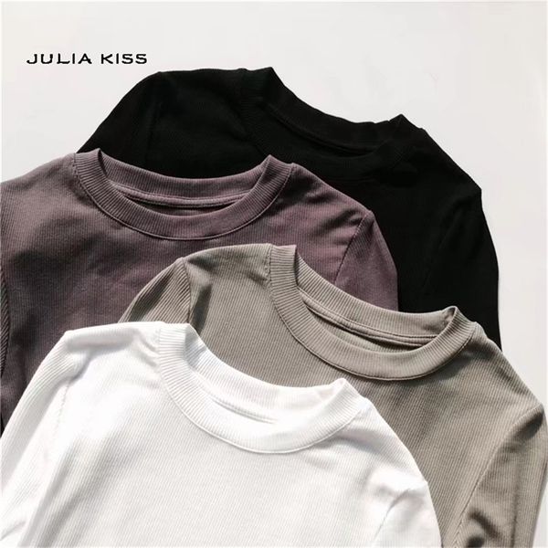 women crew neck ribbed long sleeve slim fit t shirt for size xs s lj200815, White
women crew neck ribbed long sleeve slim fit t shirt for size xs s lj200815, White