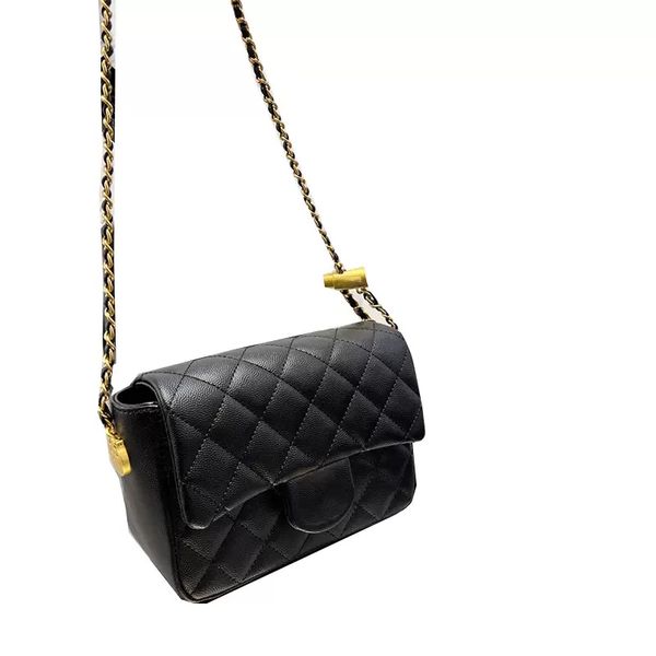 18cm caviar leather classic mini flap square bags crush gold metal hardware matelasse chain crossbody shoulder quilted black white cosmetic
18cm caviar leather classic mini flap square bags crush gold metal hardware matelasse chain crossbody shoulder quilted black white cosmetic