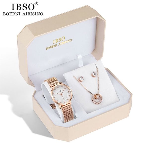 ibso brand women rose gold watch earring necklace set female jewelry set fashion creative crystal quartz watch lady's gift 201114, Slivery;brown
ibso brand women rose gold watch earring necklace set female jewelry set fashion creative crystal quartz watch lady's gift 201114, Slivery;brown