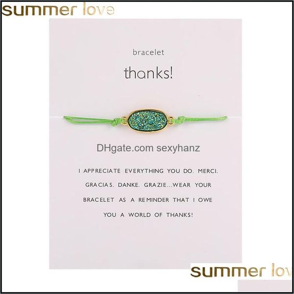 charm bracelets jewelry thanks card adjustable bracelet golden oval resin stone colorf 10 colors wax rope gift drop delivery 2021 v6tn7, Golden;silver
charm bracelets jewelry thanks card adjustable bracelet golden oval resin stone colorf 10 colors wax rope gift drop delivery 2021 v6tn7, Golden;silver