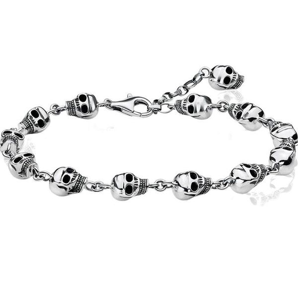 charm bracelets skulls link chain punk 925 sterling silver trendy fashion rebel street jewelry europe style for men women gift, Golden;silver
charm bracelets skulls link chain punk 925 sterling silver trendy fashion rebel street jewelry europe style for men women gift, Golden;silver