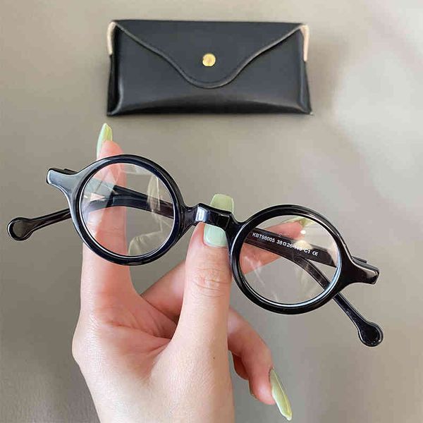 ultra mini plate small round frame glasses personality men's fashion plate black frame women's modeling frame with myopia, White;black
ultra mini plate small round frame glasses personality men's fashion plate black frame women's modeling frame with myopia, White;black
