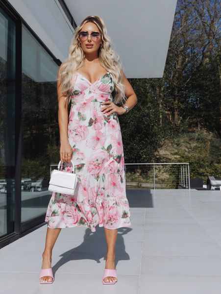 tied backless ruffle hem floral cami dress u6hu#, Black;gray 
tied backless ruffle hem floral cami dress u6hu#, Black;gray