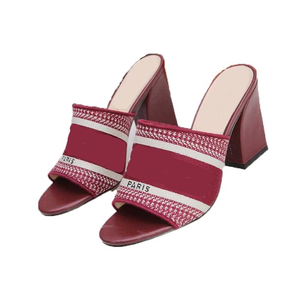 summer knitting slippers embroidery letter classic real leather 8.5cm chunky heels designer women slides sandals, Black
summer knitting slippers embroidery letter classic real leather 8.5cm chunky heels designer women slides sandals, Black