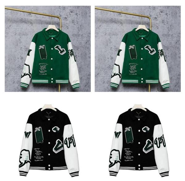 flocking leather sleeves baseball coat uniform fashion jacket single breasted warm jackets couples women men varsity coats men's design, White;black
flocking leather sleeves baseball coat uniform fashion jacket single breasted warm jackets couples women men varsity coats men's design, White;black