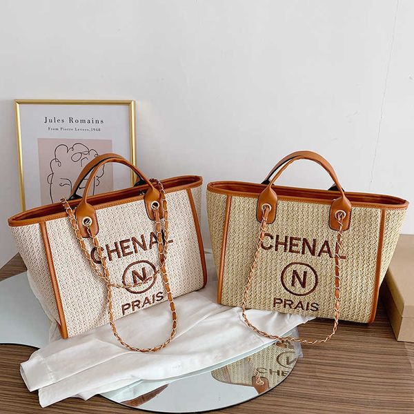 designer large capacity korean tote bag letter summer foreign style new 2022 chain shoulder portable woven beach
designer large capacity korean tote bag letter summer foreign style new 2022 chain shoulder portable woven beach