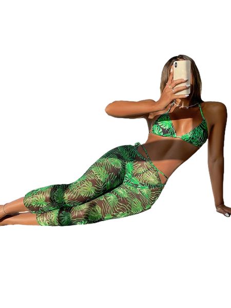 tropical print halter micro triangle bikini swimsuit with cover up k6nk#, White;black
tropical print halter micro triangle bikini swimsuit with cover up k6nk#, White;black