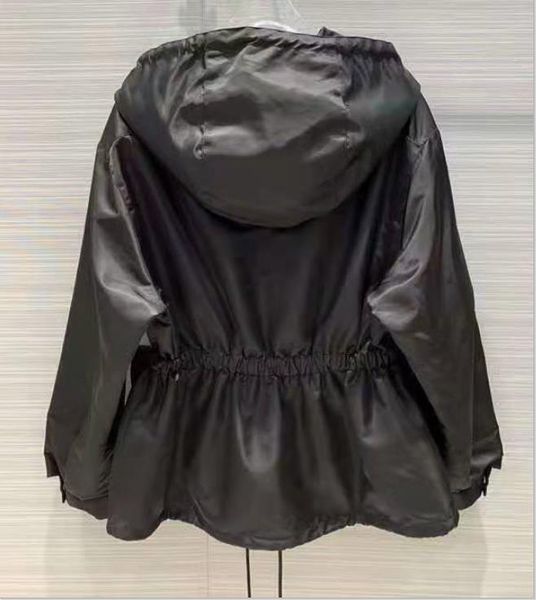 women short re-nylon jackets light hooded zipper closures elasticized cuff designer lady welt pocket waist drawcord outwear, Black;brown
women short re-nylon jackets light hooded zipper closures elasticized cuff designer lady welt pocket waist drawcord outwear, Black;brown