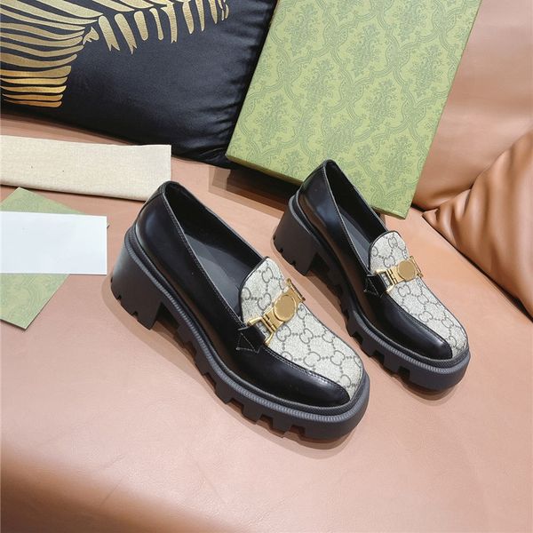 fashionable retro sandals gold button old flower spell cowhide loafers leisure round head thick heel thick bottom single shoe, Black
fashionable retro sandals gold button old flower spell cowhide loafers leisure round head thick heel thick bottom single shoe, Black