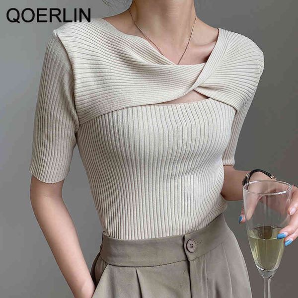 qoerlin women doublesided knitted tshirt korean short sleeve tshirt women summer simple temperament stretch tee 210412, White
qoerlin women doublesided knitted tshirt korean short sleeve tshirt women summer simple temperament stretch tee 210412, White